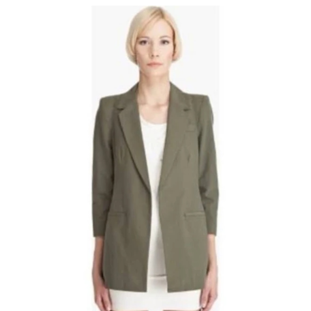 Elizabeth and James Army Green Blazer